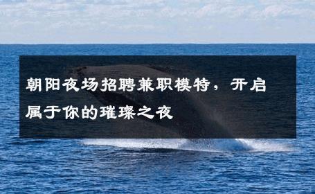 朝阳夜场招聘兼职模特，开启属于你的璀璨之夜
