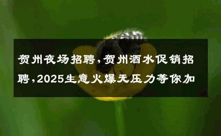 贺州夜场招聘,贺州酒水促销招聘,2025生意火爆无压力等你加