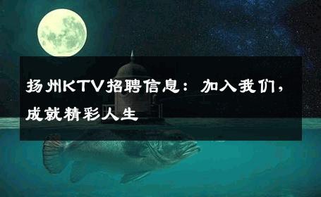 扬州KTV招聘信息：加入我们，成就精彩人生