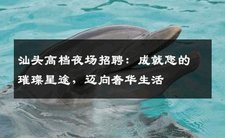 汕头高档夜场招聘：成就您的璀璨星途，迈向奢华生活