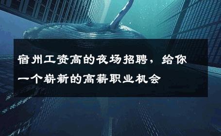 宿州工资高的夜场招聘，给你一个崭新的高薪职业机会