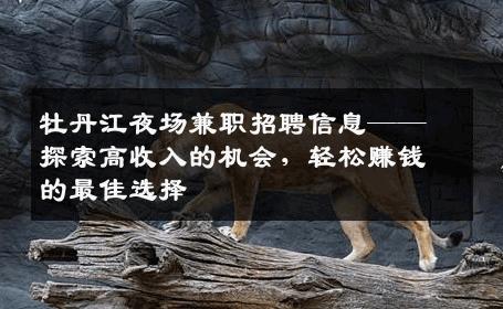 牡丹江夜场兼职招聘信息——探索高收入的机会，轻松赚钱的最佳选择