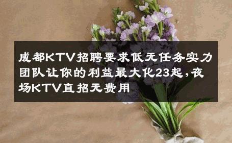 成都KTV招聘要求低无任务实力团队让你的利益最大化23起,夜场KTV直招无费用