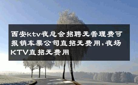 西安ktv夜总会招聘无管理费可报销车票公司直招无费用,夜场KTV直招无费用