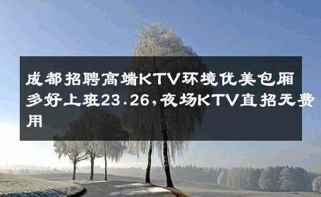 成都招聘高端KTV环境优美包厢多好上班23.26,夜场KTV直招无费用