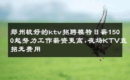 郑州较好的ktv招聘模特日薪1500起努力工作薪资更高,夜场KTV直招无费用