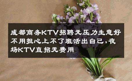 成都商务KTV招聘无压力生意好不用担心上不了班活出自己,夜场KTV直招无费用