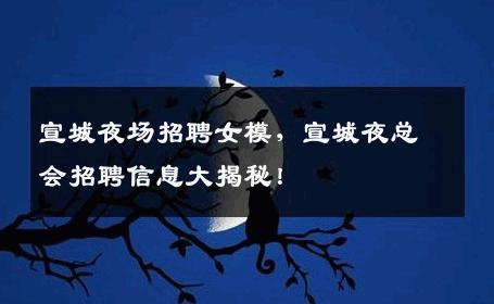 宣城夜场招聘女模，宣城夜总会招聘信息大揭秘！