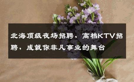 北海顶级夜场招聘，高档KTV招聘，成就你非凡事业的舞台