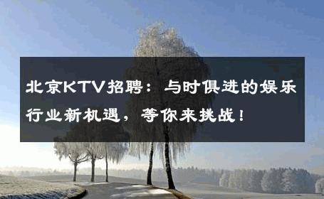 北京KTV招聘：与时俱进的娱乐行业新机遇，等你来挑战！