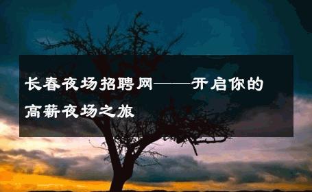长春夜场招聘网——开启你的高薪夜场之旅