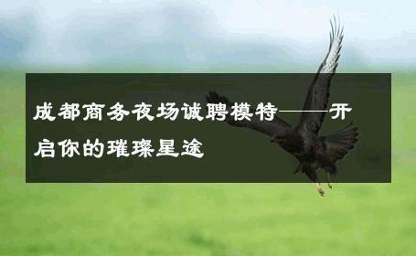 成都商务夜场诚聘模特——开启你的璀璨星途