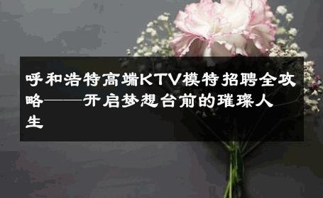 呼和浩特高端KTV模特招聘全攻略——开启梦想台前的璀璨人生
