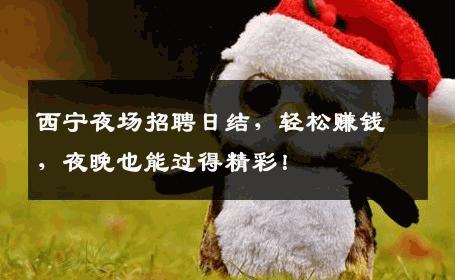 西宁夜场招聘日结，轻松赚钱，夜晚也能过得精彩！