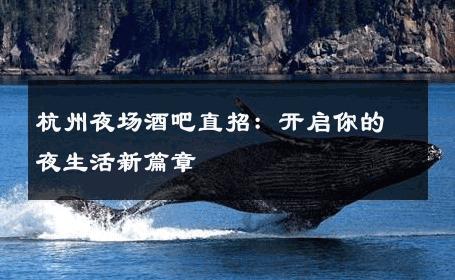 杭州夜场酒吧直招：开启你的夜生活新篇章
