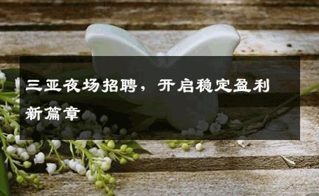 三亚夜场招聘，开启稳定盈利新篇章
