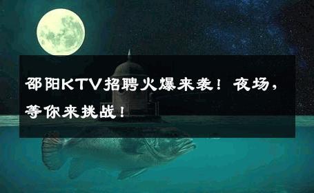 邵阳KTV招聘火爆来袭！夜场，等你来挑战！
