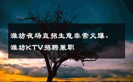 潍坊夜场直招生意非常火爆，潍坊KTV招聘兼职