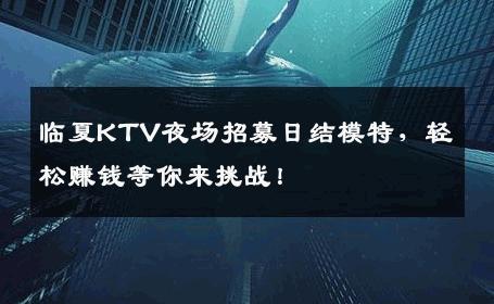 临夏KTV夜场招募日结模特，轻松赚钱等你来挑战！