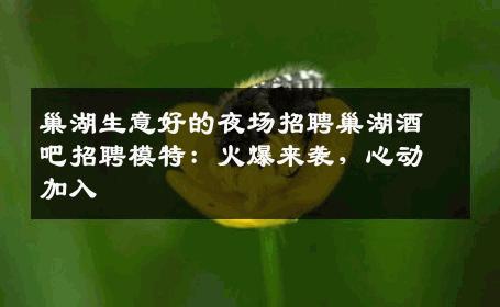巢湖生意好的夜场招聘巢湖酒吧招聘模特：火爆来袭，心动加入