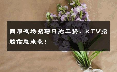 固原夜场招聘日结工资，KTV招聘信息来袭！