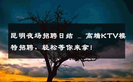 昆明夜场招聘日结 _ 高端KTV模特招聘，轻松等你来拿！