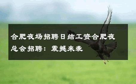 合肥夜场招聘日结工资合肥夜总会招聘：震撼来袭