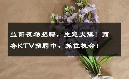 益阳夜场招聘，生意火爆！商务KTV招聘中，抓住机会！