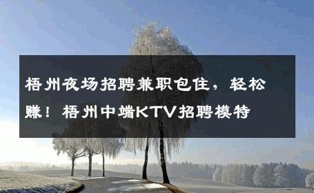 梧州夜场招聘兼职包住，轻松赚！梧州中端KTV招聘模特
