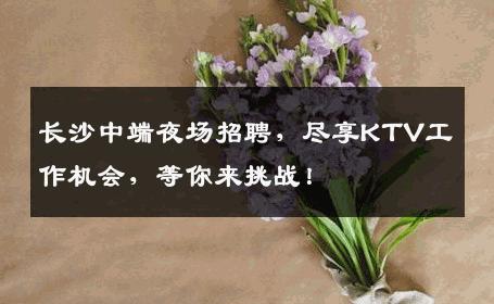 长沙中端夜场招聘，尽享KTV工作机会，等你来挑战！