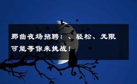 那曲夜场招聘：、轻松、无限可能等你来挑战！