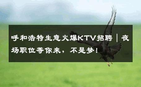 呼和浩特生意火爆KTV招聘｜夜场职位等你来，不是梦！