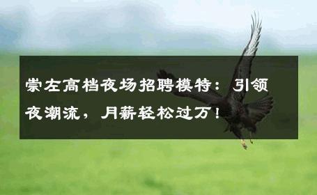 崇左高档夜场招聘模特：引领夜潮流，月薪轻松过万！