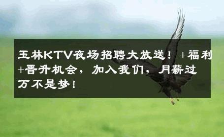 玉林KTV夜场招聘大放送！+福利+晋升机会，加入我们，月薪过万不是梦！