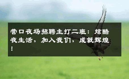 营口夜场招聘主打二班：炫酷夜生活，加入我们，成就辉煌！