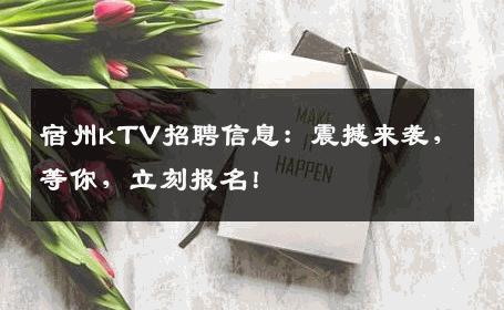 宿州kTV招聘信息：震撼来袭，等你，立刻报名！