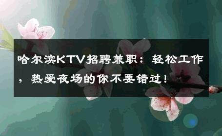哈尔滨KTV招聘兼职：轻松工作，热爱夜场的你不要错过！