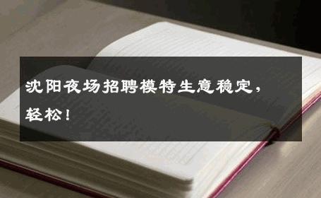 沈阳夜场招聘模特生意稳定，轻松！