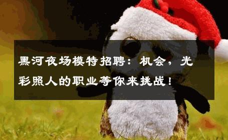 黑河夜场模特招聘：机会，光彩照人的职业等你来挑战！