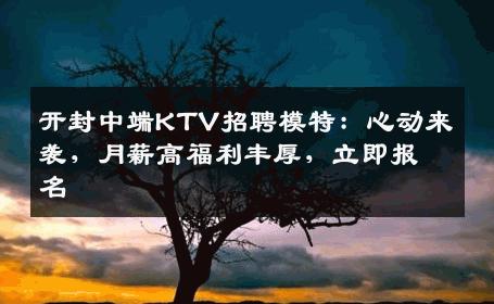 开封中端KTV招聘模特：心动来袭，月薪高福利丰厚，立即报名