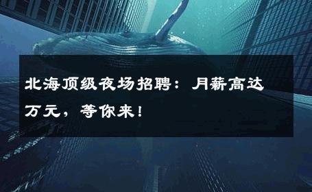北海顶级夜场招聘：月薪高达万元，等你来！