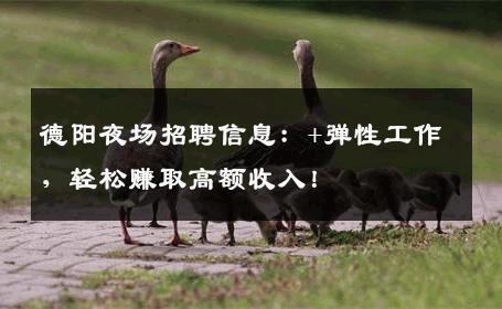 德阳夜场招聘信息：+弹性工作，轻松赚取高额收入！
