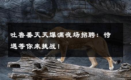 吐鲁番天天爆满夜场招聘：待遇等你来挑战！