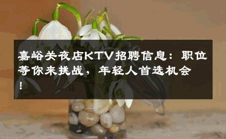 嘉峪关夜店KTV招聘信息：职位等你来挑战，年轻人首选机会！