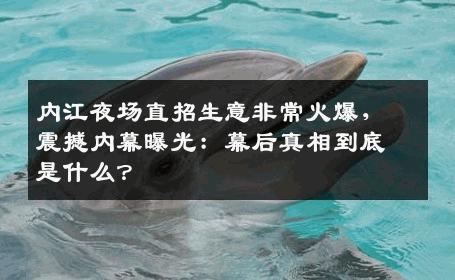 内江夜场直招生意非常火爆，震撼内幕曝光：幕后真相到底是什么？