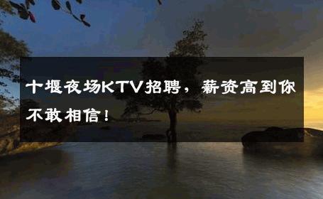 十堰夜场KTV招聘，薪资高到你不敢相信！