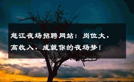 怒江夜场招聘网站：岗位大，高收入，成就你的夜场梦！