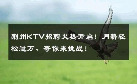 荆州KTV招聘火热开启！月薪轻松过万，等你来挑战！