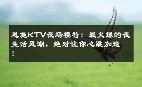 恩施KTV夜场模特：最火爆的夜生活风潮，绝对让你心跳加速！