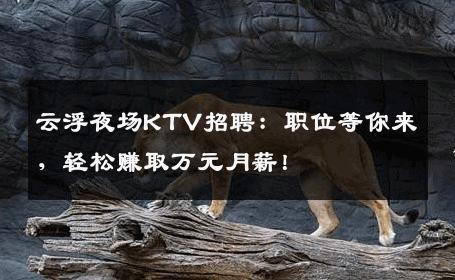 云浮夜场KTV招聘：职位等你来，轻松赚取万元月薪！